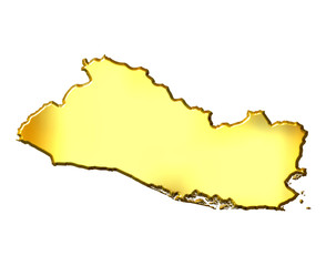 El Salvador 3d Golden Map