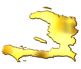 Haiti 3d Golden Map