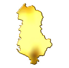 Albania 3d Golden Map