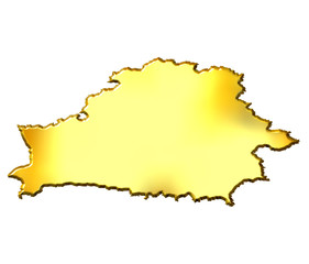 Belarus 3d Golden Map
