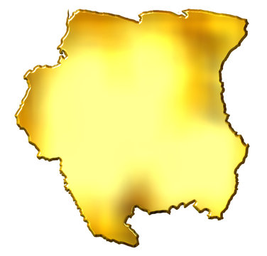 recommend clip art: Suriname 3d Golden Map
