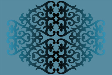 Fototapeta na wymiar vector floral texture - isolated on blue background