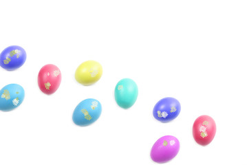 Easter eggs isolated on white