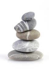 Fototapeta na wymiar Stack of pebble stones
