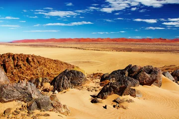 Papier peint photo autocollant rond Sécheresse Namib Desert