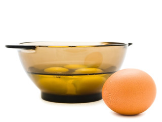 single egg and bowl
