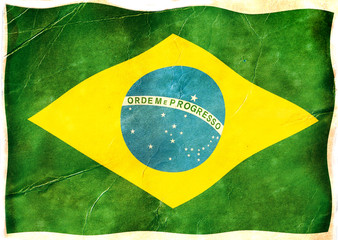 vintage flag of Brazil