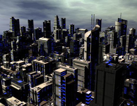 futuristic city