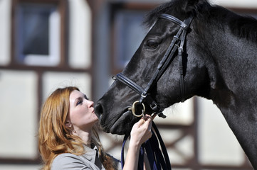 horse with a girl