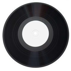 Obraz premium Old vinyl record isolated on white background