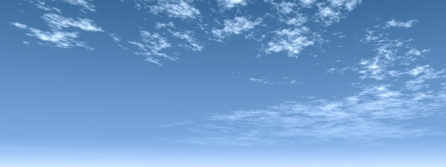 high resolution 3d blue sky background with white clouds