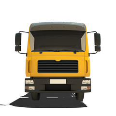 yellow truck isolated