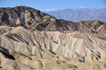 rocks of zabriskie point in death valley