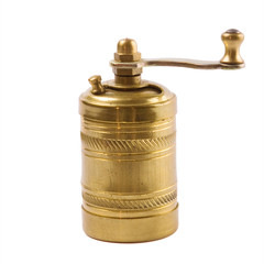 Fototapeta na wymiar Closeup of coffee grinder isolated on white with clipping path