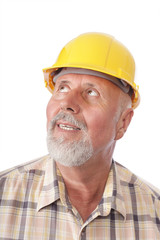 Builder looking away