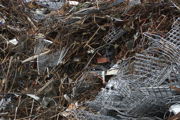Srap metal pile