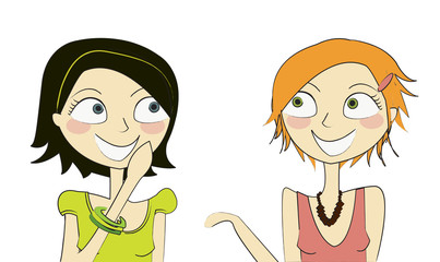 Copines qui discutent