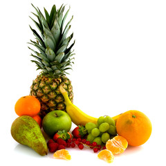 arrangement of fresh summer fruit