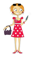 femme fashion téléphone