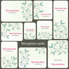 Fototapeta na wymiar Reception card set