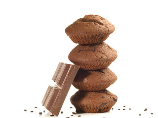 Muffins mit Schokolade