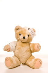 Teddy bear with bandage