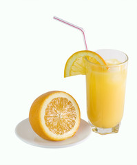 a glass of orange juice
