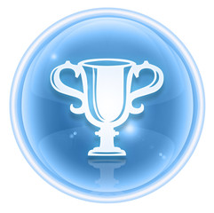 Cup icon ice, isolated on white background.