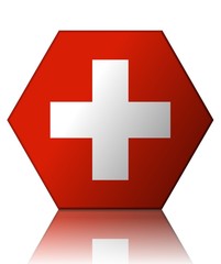 suisse drapeau hexagone switzerland flag
