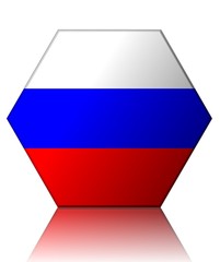 russie drapeau hexagone russia flag