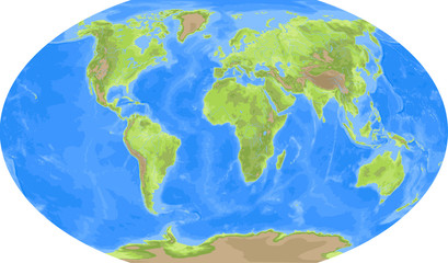 Robinson World Map Europe Centred