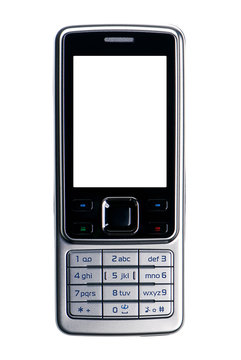 Cell phone isolated on white background