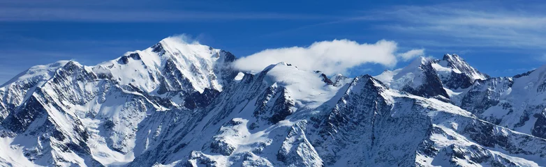 Velvet curtains Mont Blanc sommets panoramique