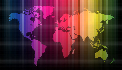Obraz premium Vector Rainbow World