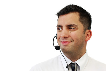 Smiling Customer Service Agent