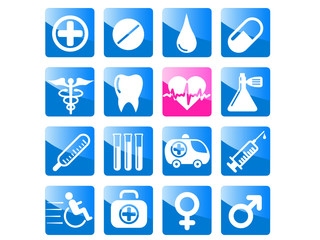 Medical and health care vector icons