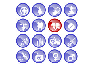 Medical and health care vector icons