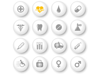 Medical and health care vector icons