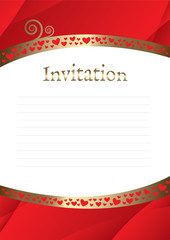 Blank invitation template.