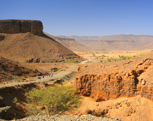 Canyon et randonneurs