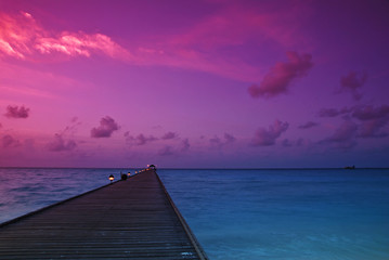 Fototapeta premium Sunset in the maldives