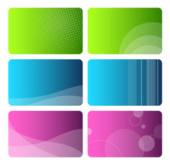 Set of colorful business cards