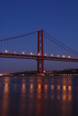 Fototapeta na wymiar Lisbon Bridge - 'April 25th', Old 'Salazar Bridge', Portugal