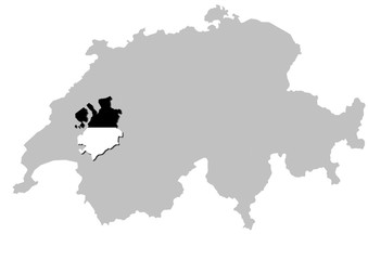 Kanton Freiburg auf Schweiz