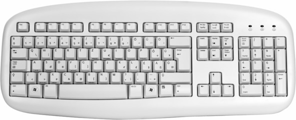white keyboard