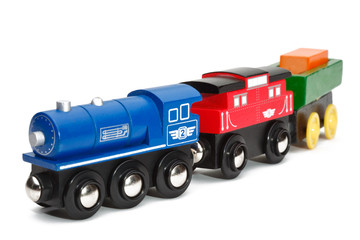 Obraz na płótnie Canvas Wooden toy train
