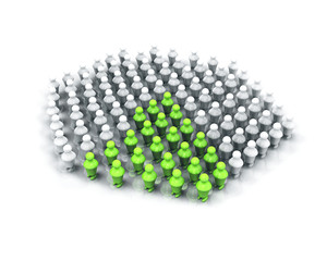 Minorité écologique 3d vert