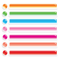 Vector glossy colorful buttons