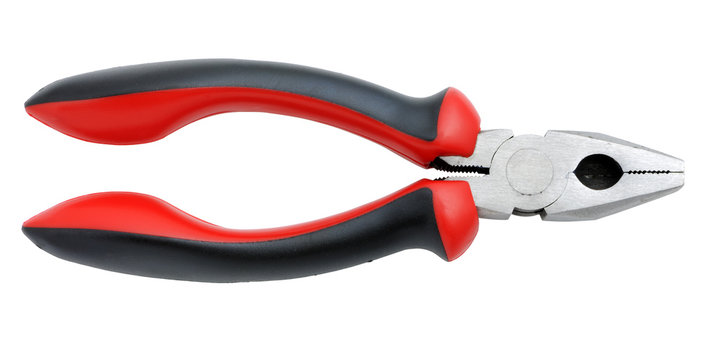 Zange auf weissem Hintergrund