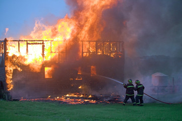 Firefighters taking control